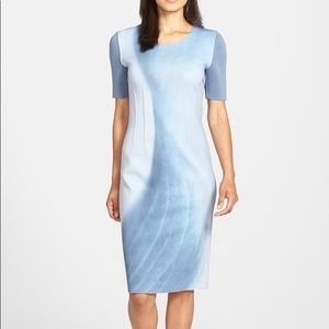 Elie Tahari blue neoprene dress